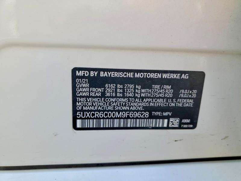 51513396 :رقم المزاد ، 5UXCR6C00M9F69628 vin ، 2021 Bmw X5 مزاد بيع