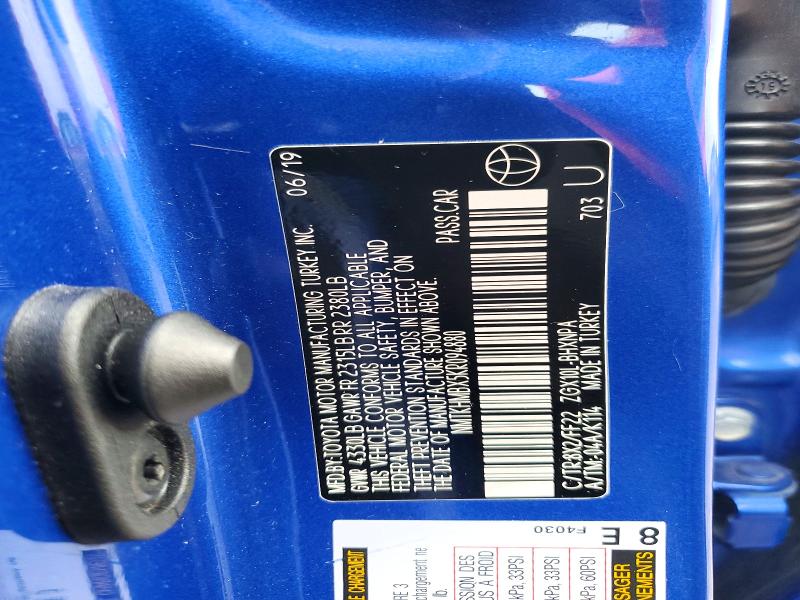 48199366 :رقم المزاد ، NMTKHMBX5KR094880 vin ، 2019 Toyota C-hr مزاد بيع