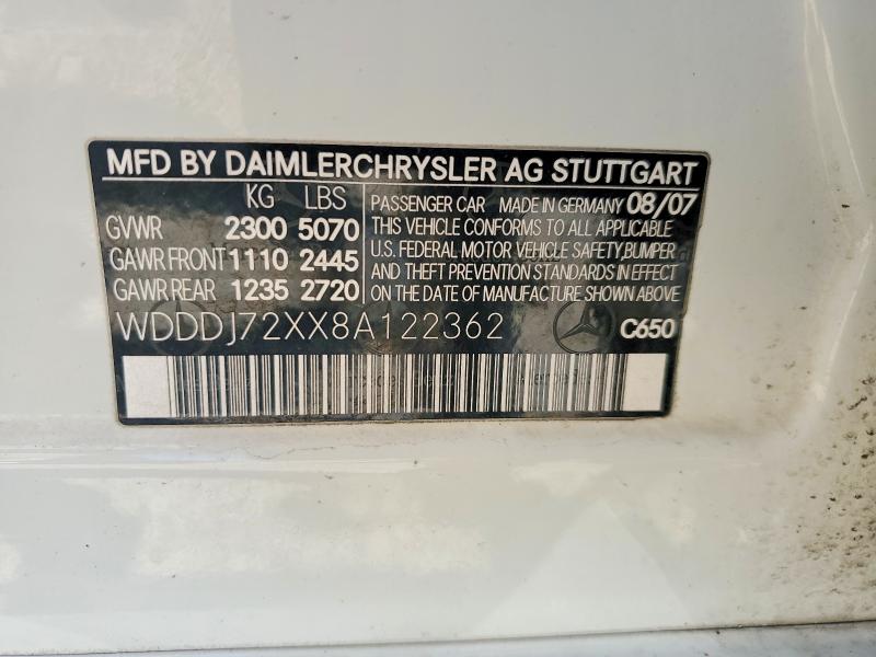 Продаж на аукціоні авто 2008 Mercedes-benz Cls, vin: WDDDJ72XX8A122362, номер лоту: 48802646