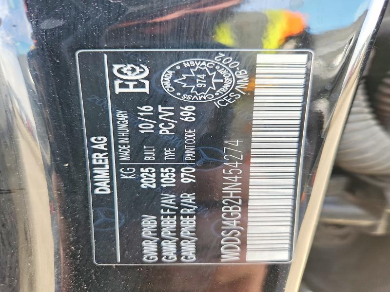 Aukcja sprzedaży 2017 Mercedes-benz Cla, vin: WDDSJ4GB2HN454274, numer aukcji: 49612966