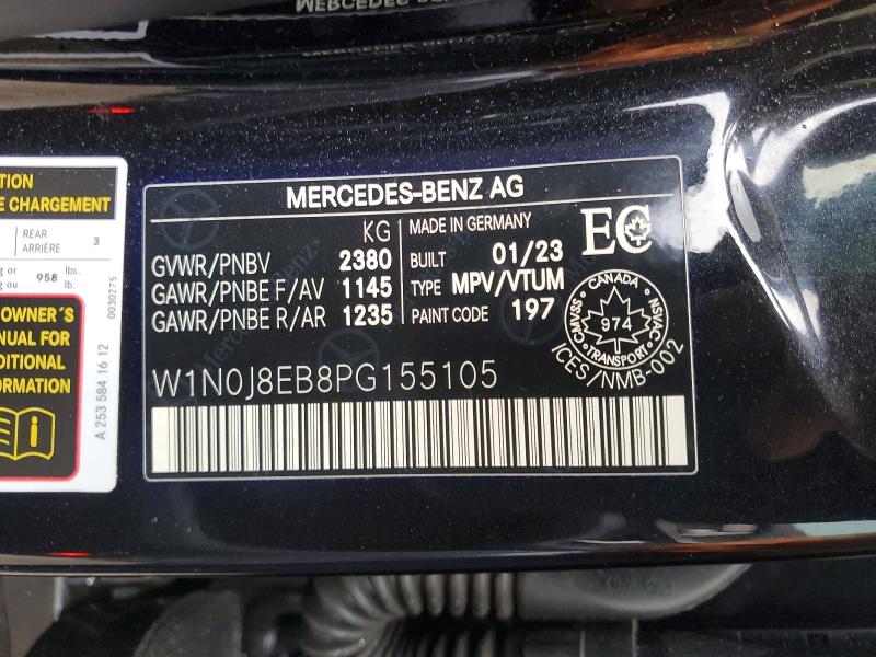 Aukcja sprzedaży 2023 Mercedes-benz Glc Coupe, vin: W1N0J8EB8PG155105, numer aukcji: 47690206