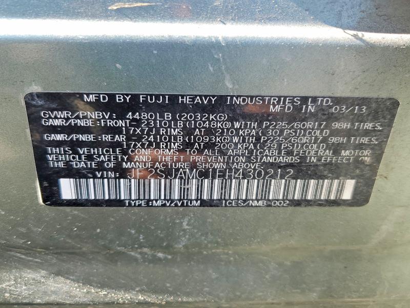 Продаж на аукціоні авто 2014 Subaru Forester, vin: JF2SJAMC1EH430212, номер лоту: 50339726