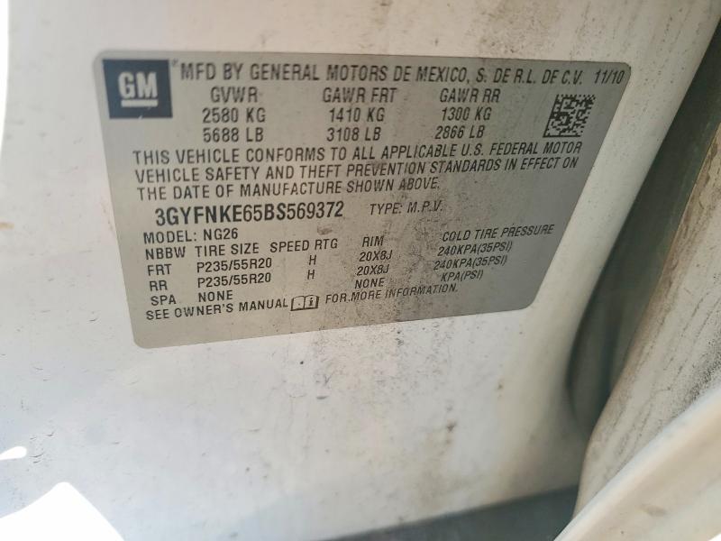 Продажа на аукционе авто 2011 Cadillac Srx, vin: 3GYFNKE65BS569372, номер лота: 50801766
