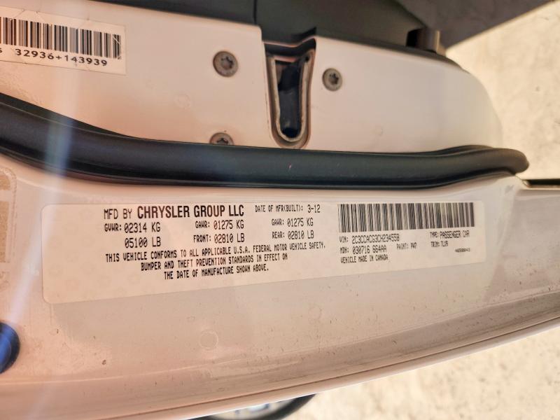Aukcja sprzedaży 2012 Chrysler 300, vin: 2C3CCACG3CH234558, numer aukcji: 48268176