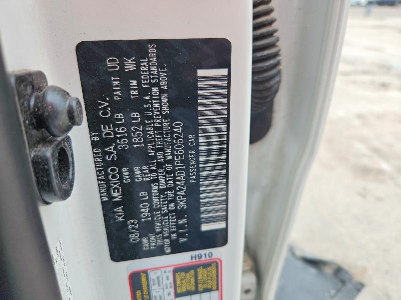 2023 Kia Rio მანქანა იყიდება აუქციონზე, vin: 3KPA24AD1PE606240, აუქციონის ნომერი: 50527956
