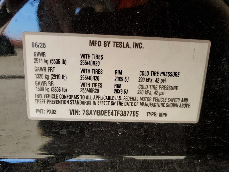 Продаж на аукціоні авто 2026 Tesla Model Y, vin: 7SAYGDEE4TF387705, номер лоту: 51138336