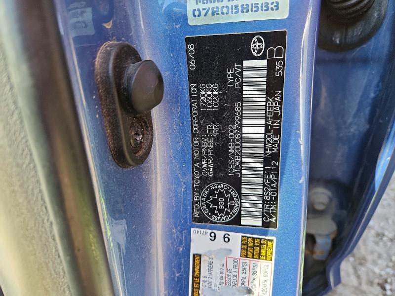 Продажа на аукционе авто 2008 Toyota Prius 5dr, vin: JTDKB20U087799685, номер лота: 50773316