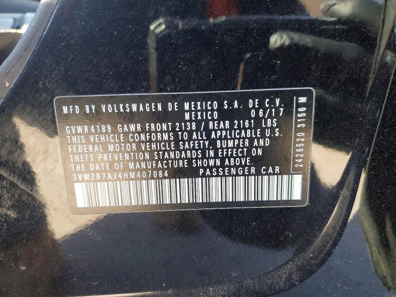 Aukcja sprzedaży 2017 Volkswagen Jetta, vin: 3VW2B7AJ4HM407084, numer aukcji: 49109416