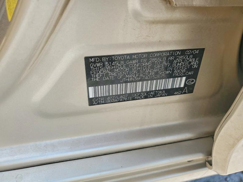 Продажа на аукционе авто 2004 Lexus Ls, vin: JTHBN36F740152675, номер лота: 51245566