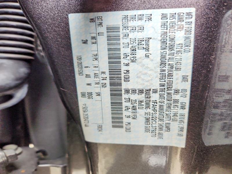 Aukcja sprzedaży 2012 Ford Focus, vin: 1FAHP3J22CL379270, numer aukcji: 49657106