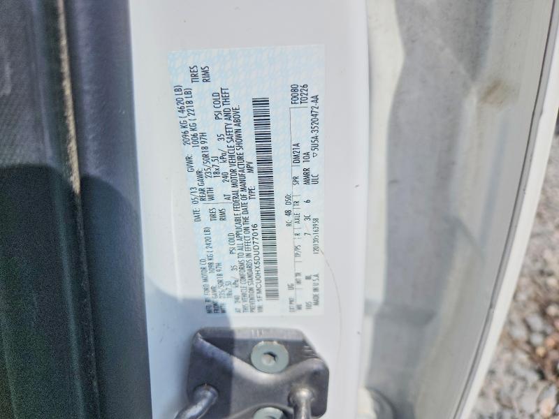 Auction sale of the 2013 Ford Escape, vin: 1FMCU0HX5DUD77016, lot number: 49488666