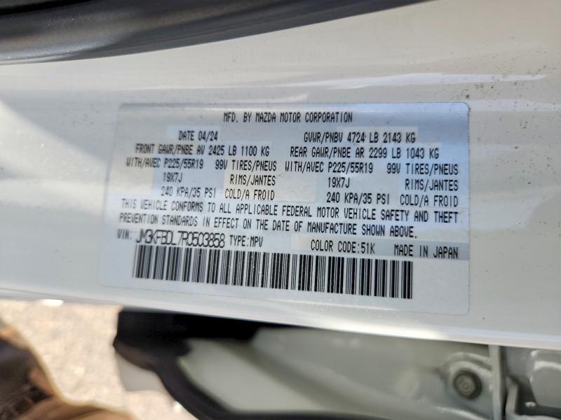 51489096 :رقم المزاد ، JM3KFBDL7R0503858 vin ، 2024 Mazda Cx-5 مزاد بيع