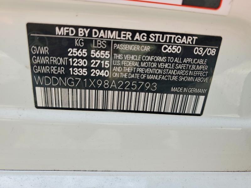 Продажа на аукционе авто 2008 Mercedes-benz 500, vin: WDDNG71X98A225793, номер лота: 47321836