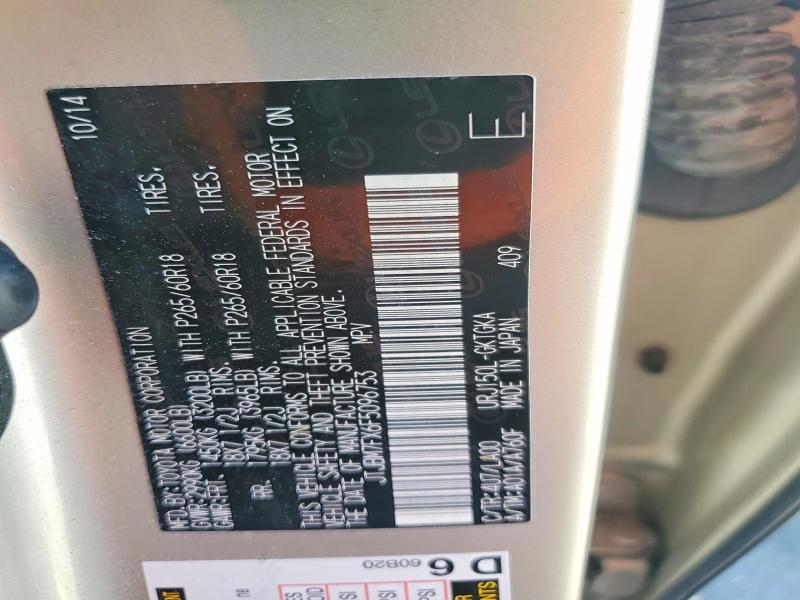 Aukcja sprzedaży 2015 Lexus Gx, vin: JTJBM7FX6F5096753, numer aukcji: 50176836