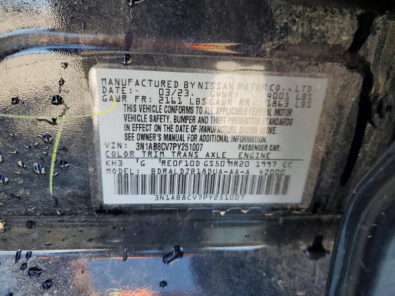 51690046 :رقم المزاد ، 3N1AB8CV7PY251007 vin ، 2023 Nissan Sentra مزاد بيع