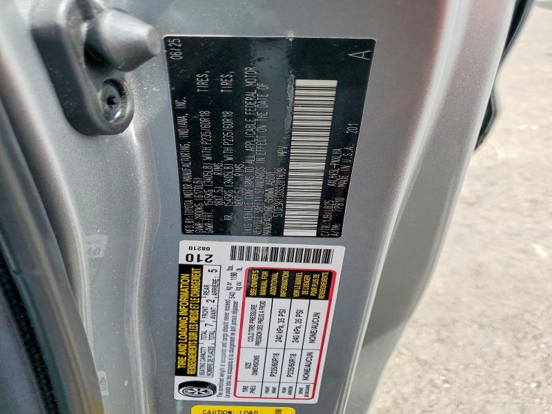 2025 Toyota Sienna მანქანა იყიდება აუქციონზე, vin: 5TDESKFC0SS201409, აუქციონის ნომერი: 50185146