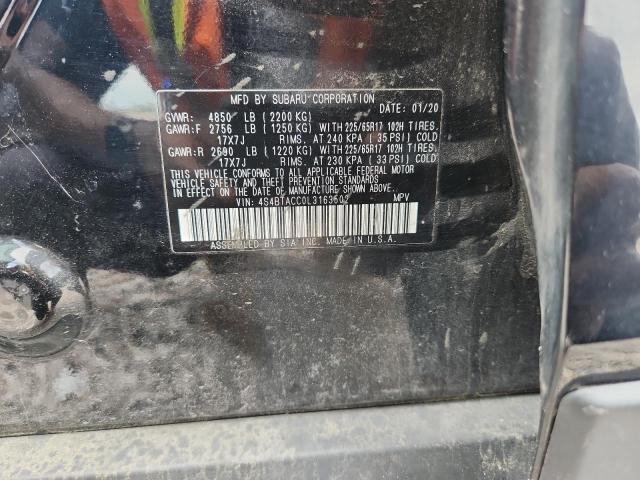 2020 Subaru Outback მანქანა იყიდება აუქციონზე, vin: 4S4BTACC0L3163502, აუქციონის ნომერი: 51664146