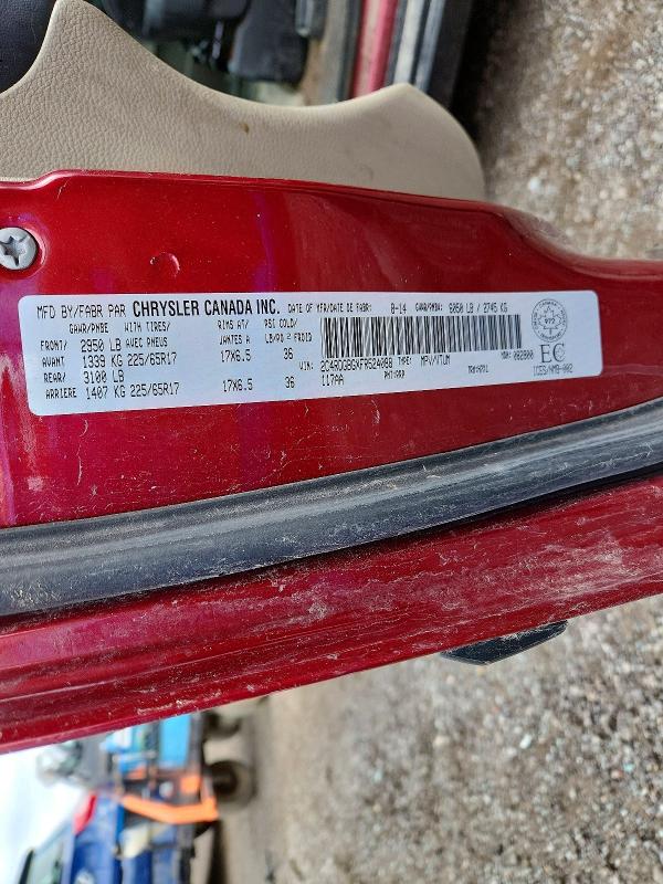 2015 Dodge Grand Caravan მანქანა იყიდება აუქციონზე, vin: 2C4RDGBGXFR524088, აუქციონის ნომერი: 48489546