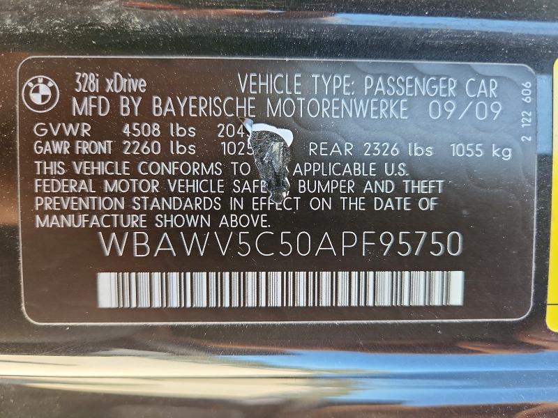 Продажа на аукционе авто 2010 Bmw 328, vin: WBAWV5C50APF95750, номер лота: 50912706