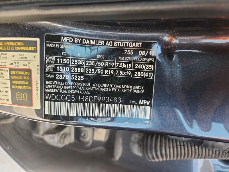 Продаж на аукціоні авто 2013 Mercedes-benz Glk, vin: WDCGG5HB8DF993483, номер лоту: 51503626