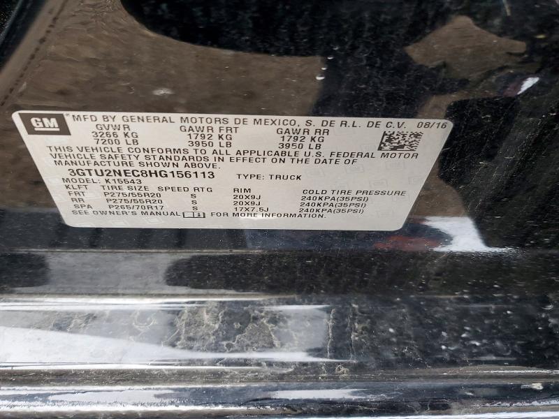 Продажа на аукционе авто 2017 Gmc Sierra, vin: 3GTU2NEC8HG156113, номер лота: 50496396