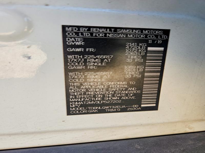 Продажа на аукционе авто 2020 Nissan Rogue, vin: KNMAT2MV3LP527202, номер лота: 48836746