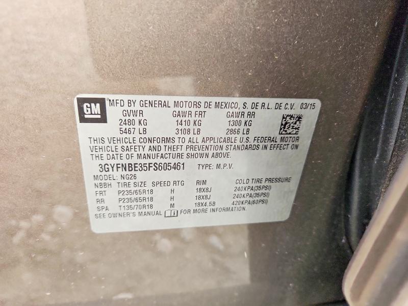 Продаж на аукціоні авто 2015 Cadillac Srx, vin: 3GYFNBE35FS605461, номер лоту: 51886296