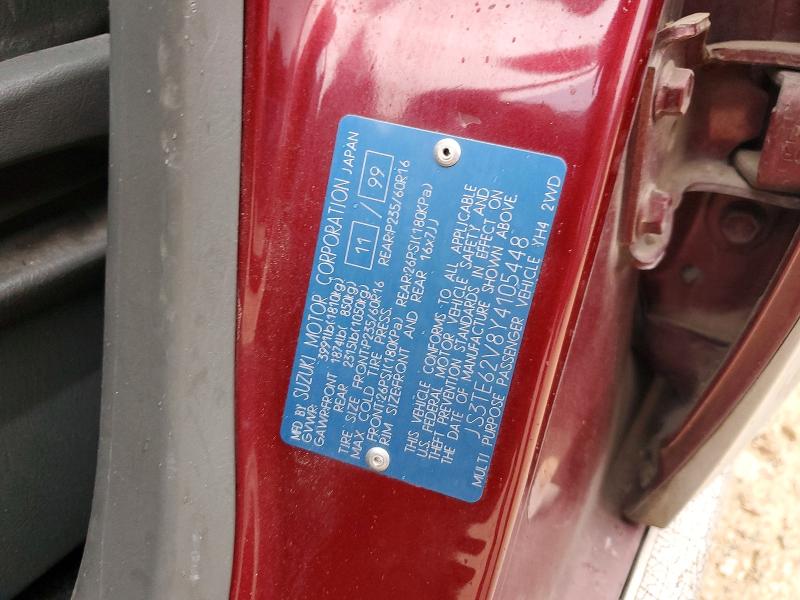 Продажа на аукционе авто 2000 Suzuki Grand Vitara, vin: JS3TE62V8Y4105448, номер лота: 50412486