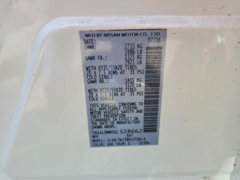 2016 Infiniti Qx60 მანქანა იყიდება აუქციონზე, vin: 5N1AL0MM3GC528662, აუქციონის ნომერი: 49905866
