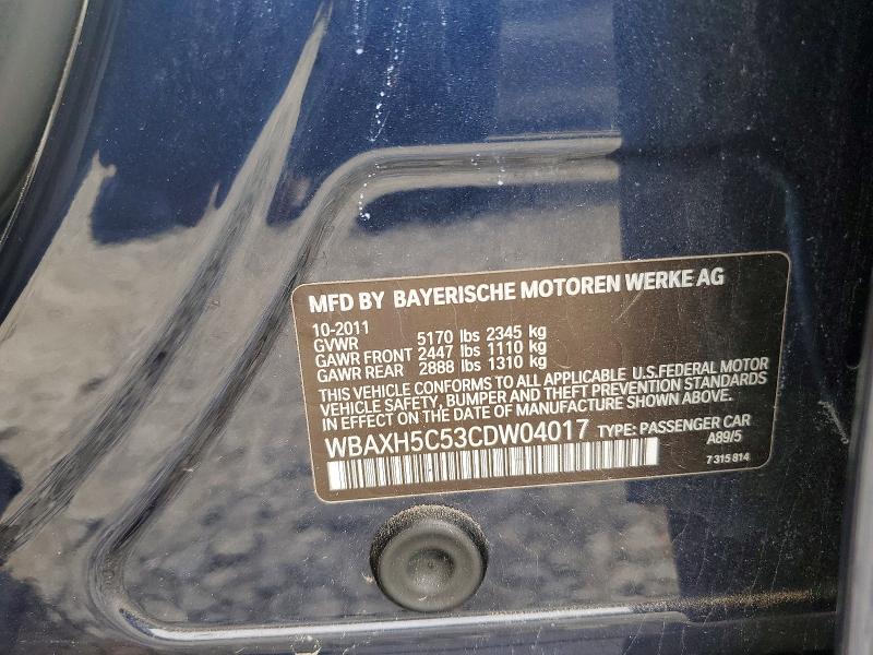 Aukcja sprzedaży 2012 Bmw 528, vin: WBAXH5C53CDW04017, numer aukcji: 49786796