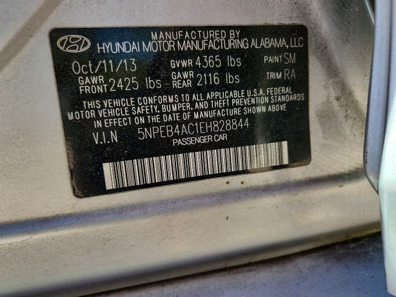 Продажа на аукционе авто 2014 Hyundai Sonata, vin: 5NPEB4AC1EH828844, номер лота: 49622306