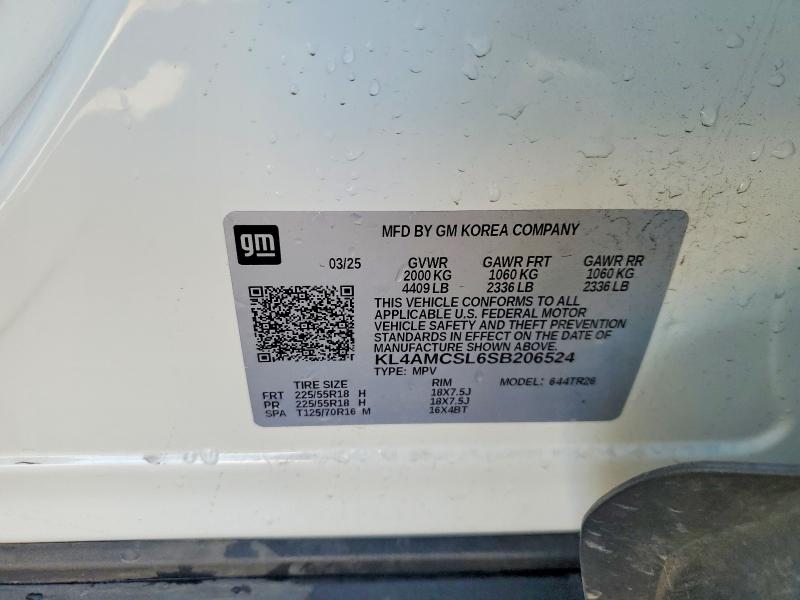 49658686 :رقم المزاد ، KL4AMCSL6SB206524 vin ، 2025 Buick Encore Gx مزاد بيع