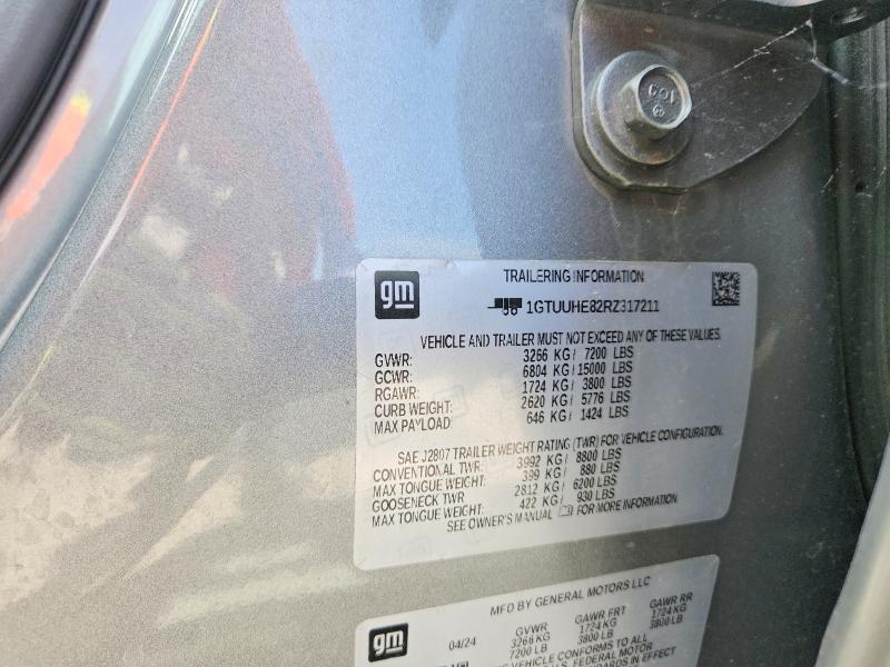Продаж на аукціоні авто 2024 Gmc Sierra, vin: 1GTUUHE82RZ317211, номер лоту: 50141806