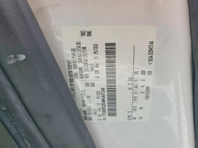 2021 Ford Transit მანქანა იყიდება აუქციონზე, vin: 1FDBW5Z80MKA97249, აუქციონის ნომერი: 50720416