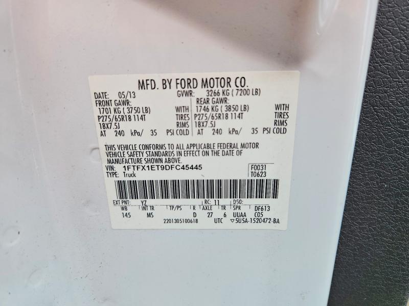 Aukcja sprzedaży 2013 Ford F150, vin: 1FTFX1ET9DFC45445, numer aukcji: 48645346