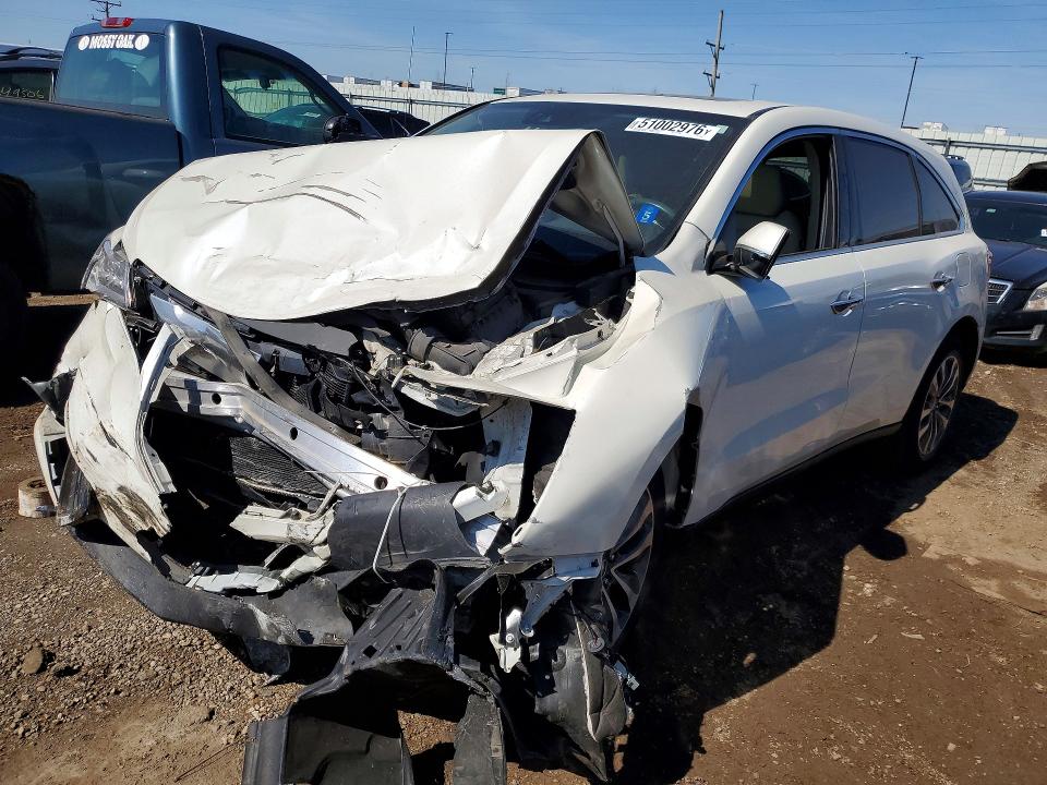 2016 Acura Mdx მანქანა იყიდება აუქციონზე, vin: 5FRYD3H49GB007457, აუქციონის ნომერი: 51002976