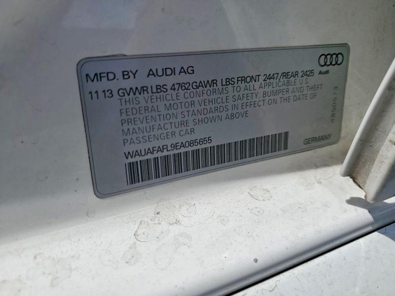 Продажа на аукционе авто 2014 Audi A4, vin: WAUAFAFL9EA085655, номер лота: 49835546