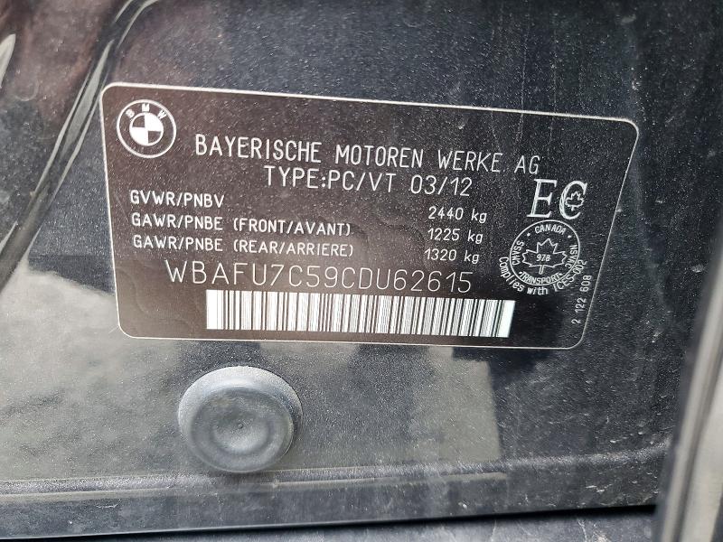 51788636 :رقم المزاد ، WBAFU7C59CDU62615 vin ، 2012 Bmw 535 مزاد بيع