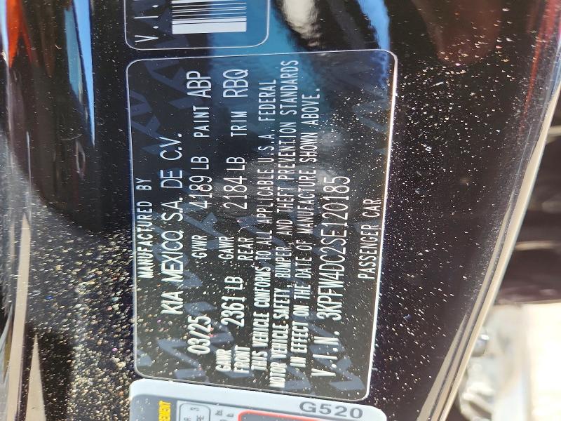 49926566 :رقم المزاد ، 3KPFW4DC2SE120185 vin ، 2025 Kia K4 مزاد بيع