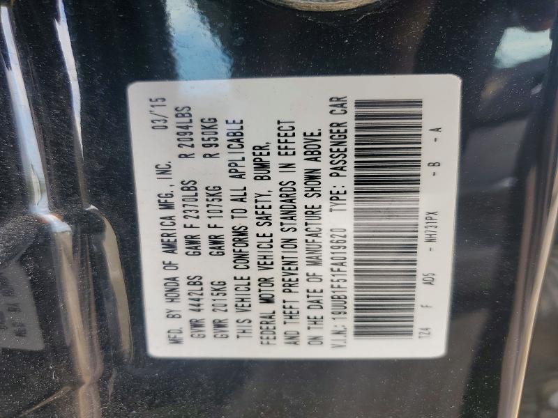 Продажа на аукционе авто 2015 Acura Tlx, vin: 19UUB1F51FA019620, номер лота: 50926676