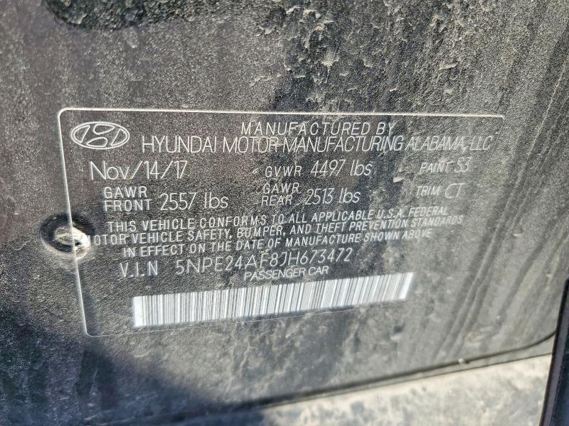 Продажа на аукционе авто 2018 Hyundai Sonata, vin: 5NPE24AF8JH673472, номер лота: 49937886