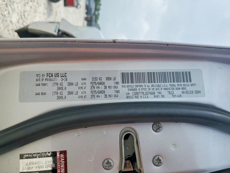 51816246 :رقم المزاد ، 1C6RR7TM8JS274600 vin ، 2018 Ram 1500 مزاد بيع
