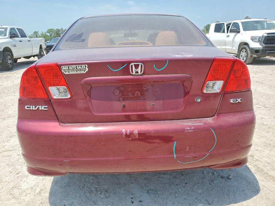 2004 Honda Civic მანქანა იყიდება აუქციონზე, vin: 2HGES267X4H511671, აუქციონის ნომერი: 50563536