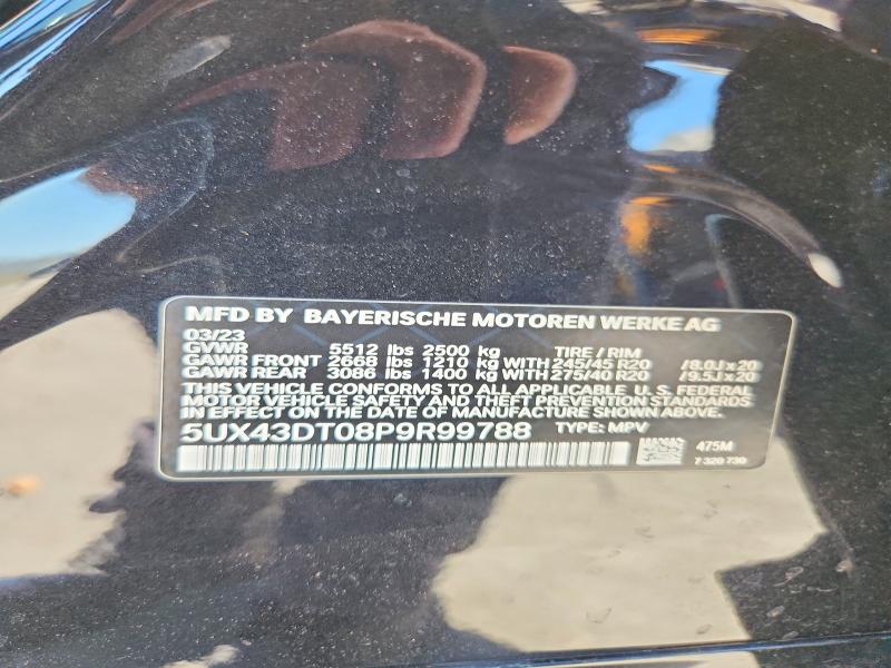Aukcja sprzedaży 2023 Bmw X4, vin: 5UX43DT08P9R99788, numer aukcji: 49936916