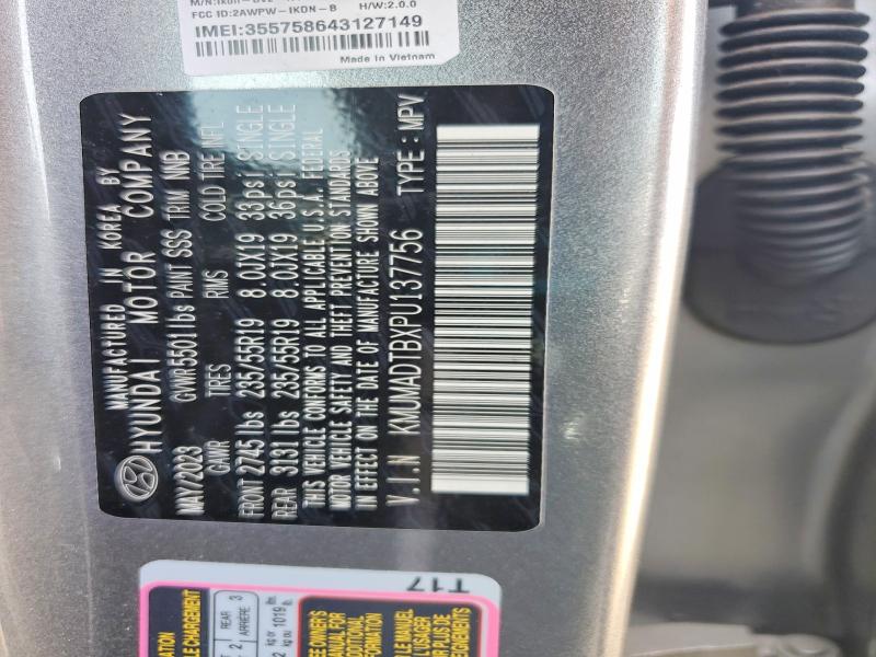 50053636 :رقم المزاد ، KMUMADTBXPU137756 vin ، 2023 Genesis Gv70 مزاد بيع