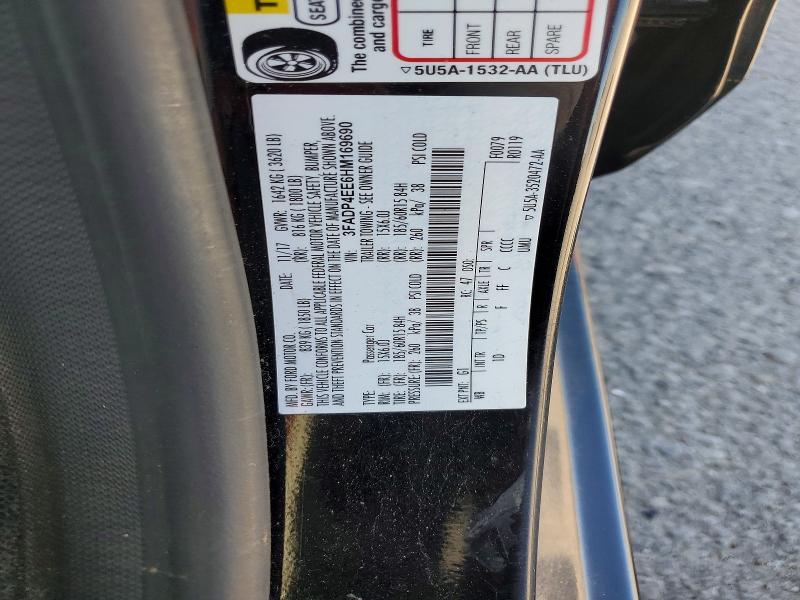 2017 Ford Fiesta მანქანა იყიდება აუქციონზე, vin: 3FADP4EE6HM169690, აუქციონის ნომერი: 50947086