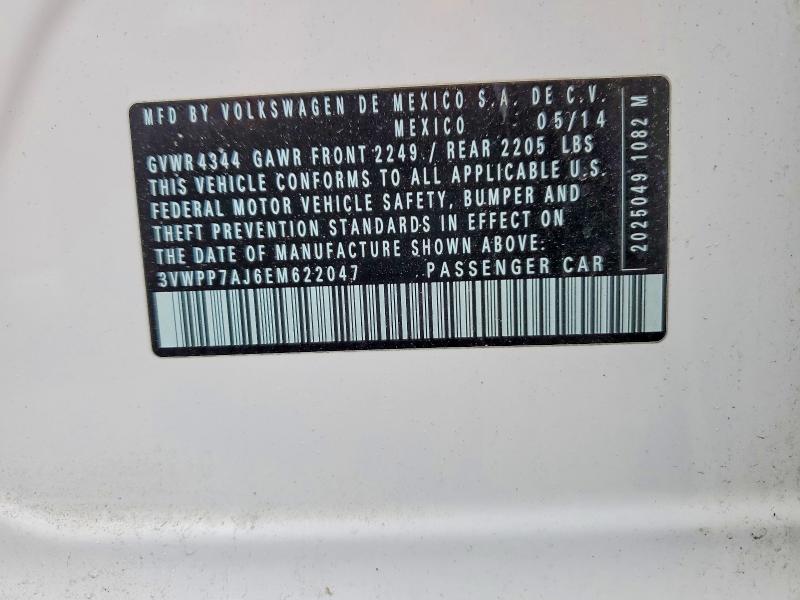 Продаж на аукціоні авто 2014 Volkswagen Jetta, vin: 3VWPP7AJ6EM622047, номер лоту: 50493976