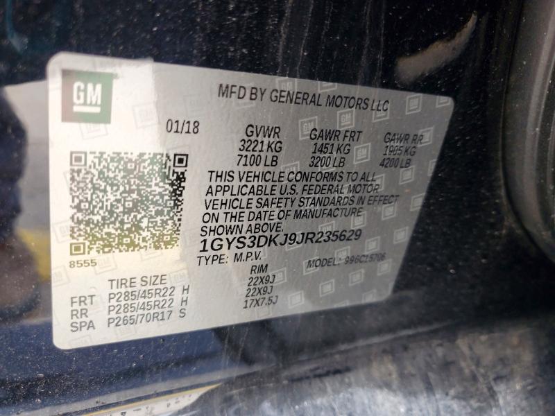 Продажа на аукционе авто 2018 Cadillac Escalade, vin: 1GYS3DKJ9JR235629, номер лота: 49725596