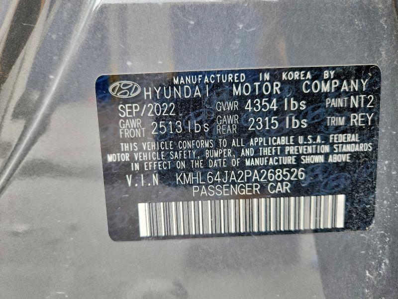 48692576 :رقم المزاد ، KMHL64JA2PA268526 vin ، 2023 Hyundai Sonata مزاد بيع