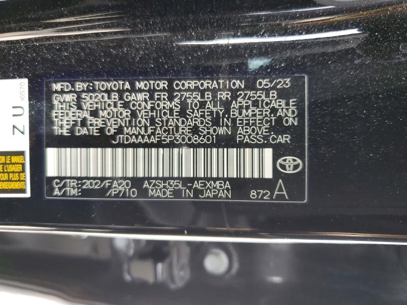 Продаж на аукціоні авто 2023 Toyota Crown, vin: JTDAAAAF5P3008601, номер лоту: 49029596
